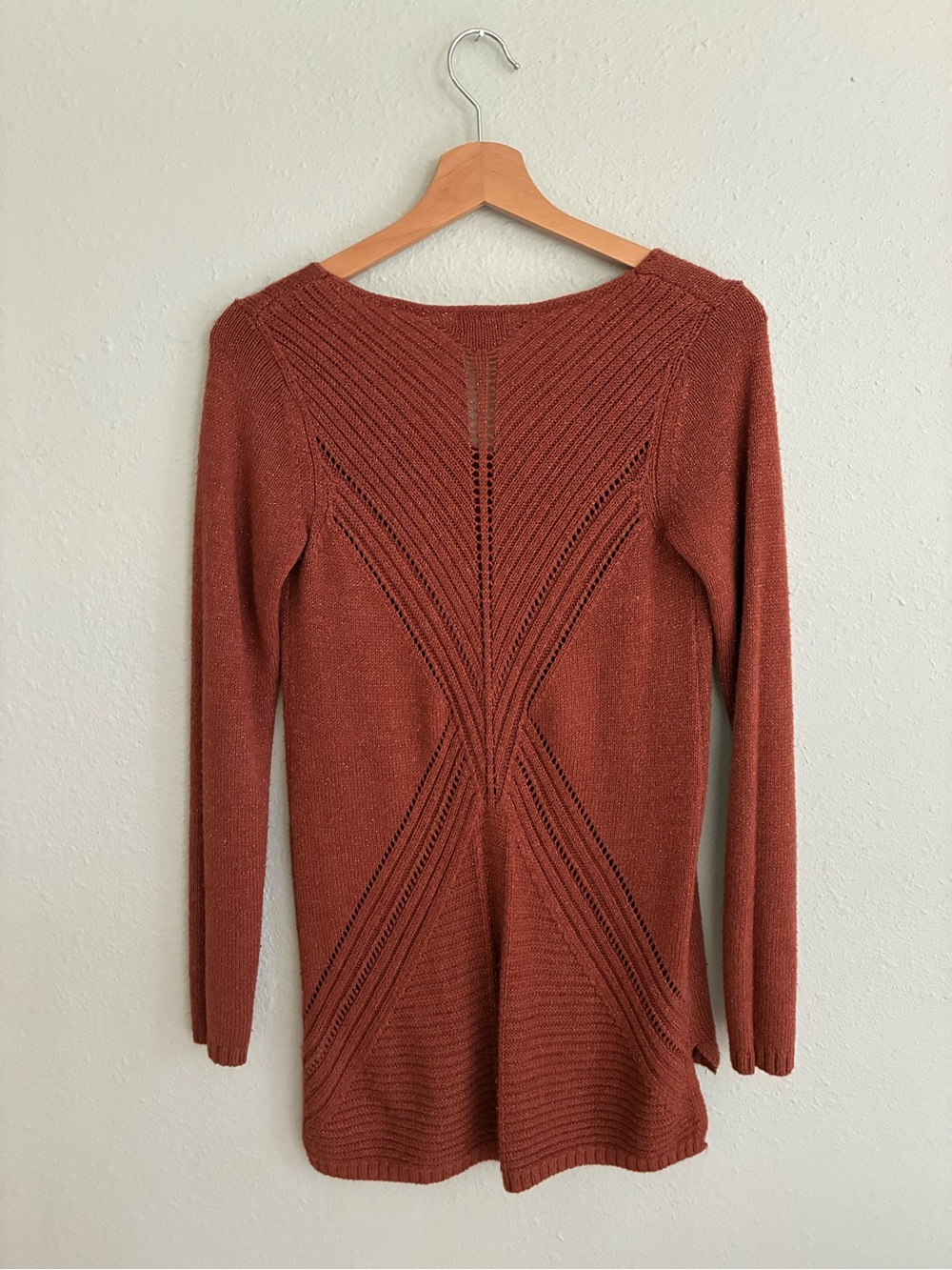 Rust Orange Knit Fall sweater